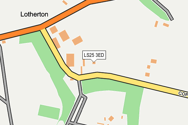 LS25 3ED map - OS OpenMap – Local (Ordnance Survey)