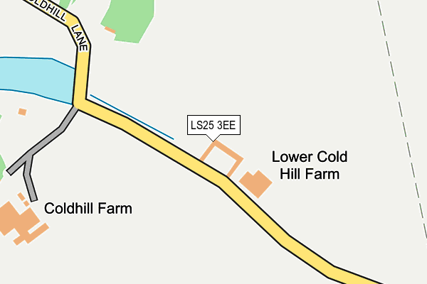 LS25 3EE map - OS OpenMap – Local (Ordnance Survey)