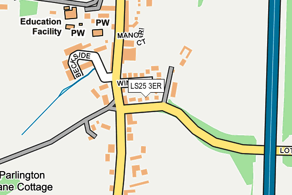 LS25 3ER map - OS OpenMap – Local (Ordnance Survey)