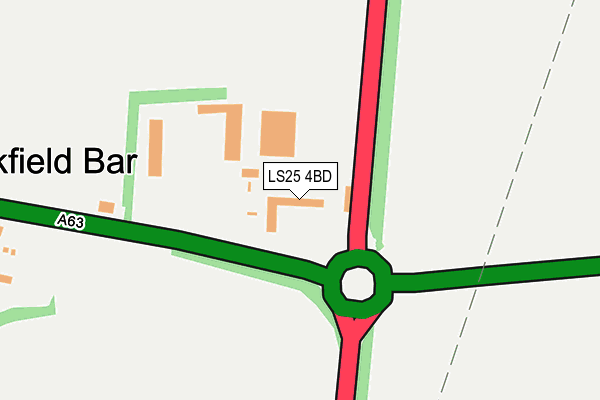 LS25 4BD map - OS OpenMap – Local (Ordnance Survey)