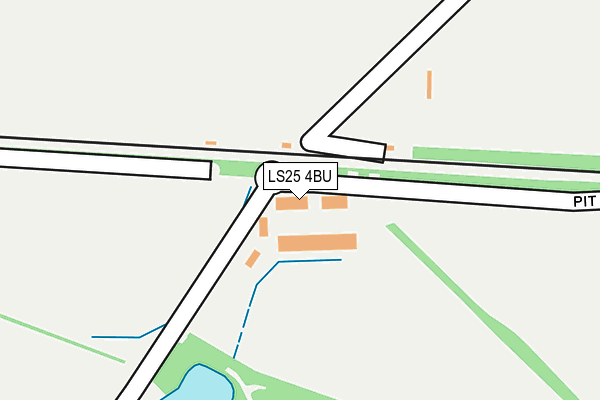 LS25 4BU map - OS OpenMap – Local (Ordnance Survey)