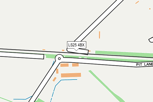 LS25 4BX map - OS OpenMap – Local (Ordnance Survey)