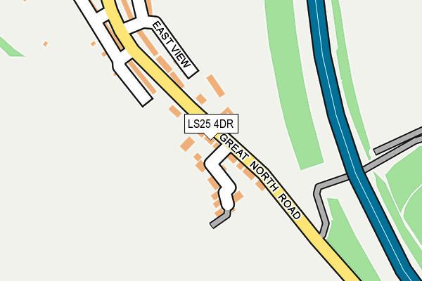 LS25 4DR map - OS OpenMap – Local (Ordnance Survey)