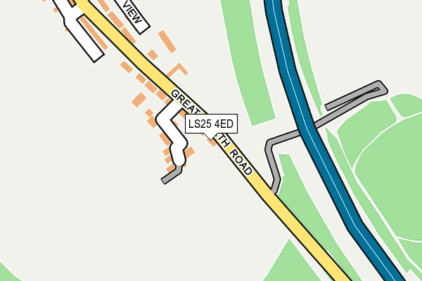 LS25 4ED map - OS OpenMap – Local (Ordnance Survey)