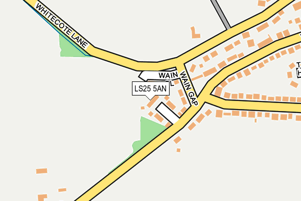 LS25 5AN map - OS OpenMap – Local (Ordnance Survey)