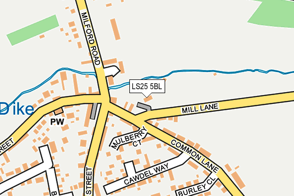 LS25 5BL map - OS OpenMap – Local (Ordnance Survey)