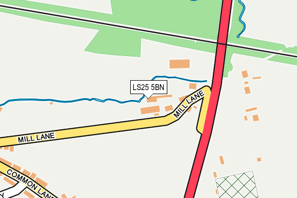LS25 5BN map - OS OpenMap – Local (Ordnance Survey)