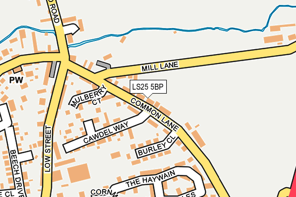 LS25 5BP map - OS OpenMap – Local (Ordnance Survey)
