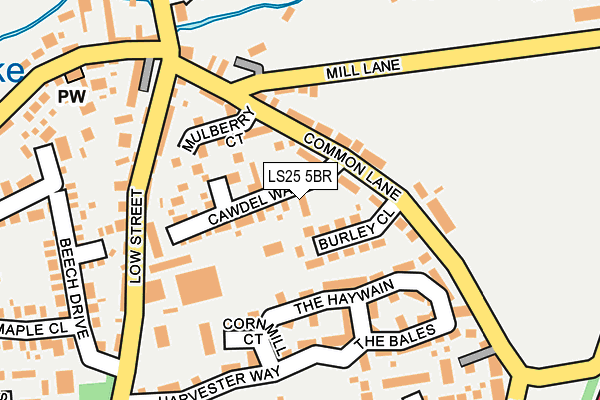 LS25 5BR map - OS OpenMap – Local (Ordnance Survey)