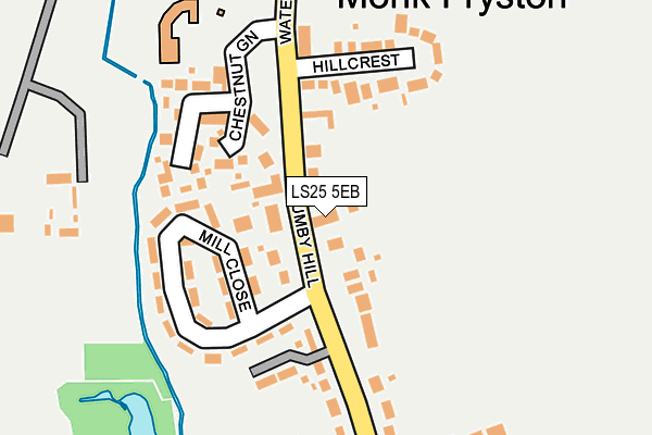 LS25 5EB map - OS OpenMap – Local (Ordnance Survey)