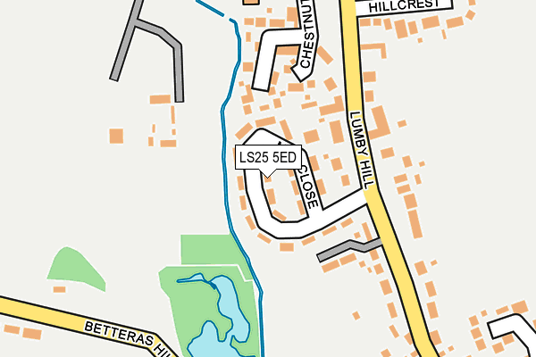 LS25 5ED map - OS OpenMap – Local (Ordnance Survey)