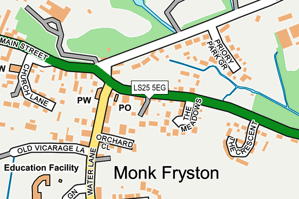Map of MONK FRYSTON VILLAGE SHOP LIMITED at local scale
