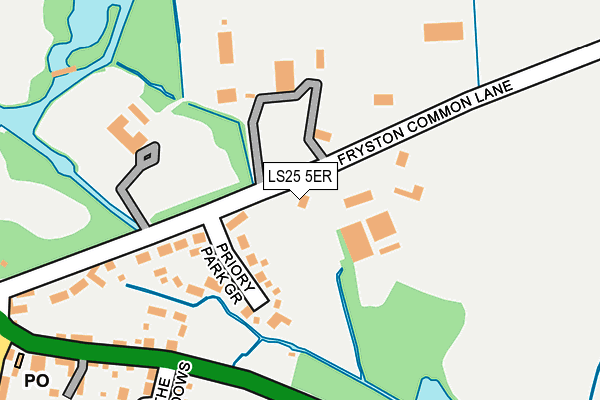 LS25 5ER map - OS OpenMap – Local (Ordnance Survey)