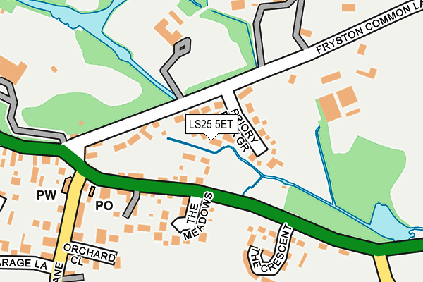 LS25 5ET map - OS OpenMap – Local (Ordnance Survey)