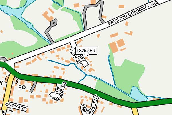 LS25 5EU map - OS OpenMap – Local (Ordnance Survey)