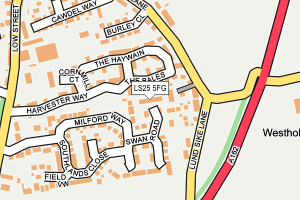 LS25 5FG map - OS OpenMap – Local (Ordnance Survey)
