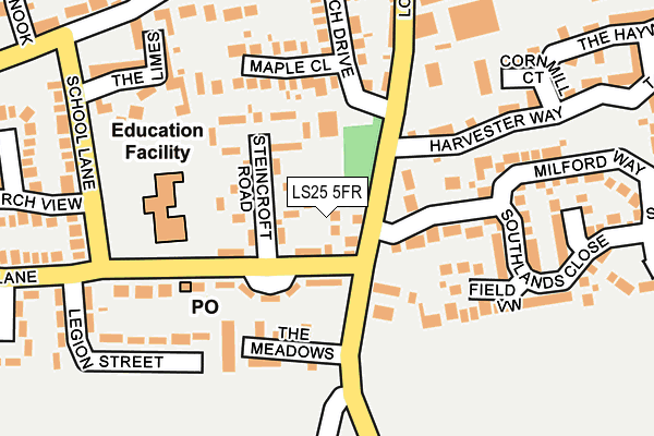 LS25 5FR map - OS OpenMap – Local (Ordnance Survey)