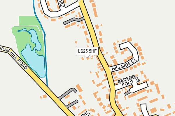 LS25 5HF map - OS OpenMap – Local (Ordnance Survey)