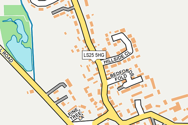LS25 5HG map - OS OpenMap – Local (Ordnance Survey)