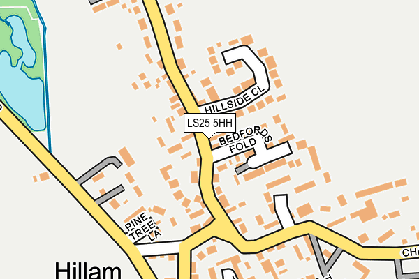 LS25 5HH map - OS OpenMap – Local (Ordnance Survey)