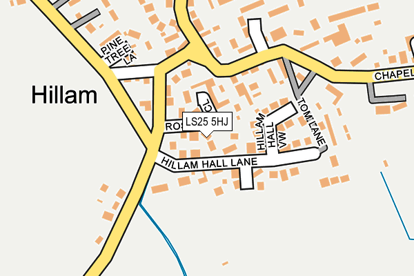 LS25 5HJ map - OS OpenMap – Local (Ordnance Survey)