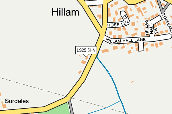 LS25 5HN map - OS OpenMap – Local (Ordnance Survey)