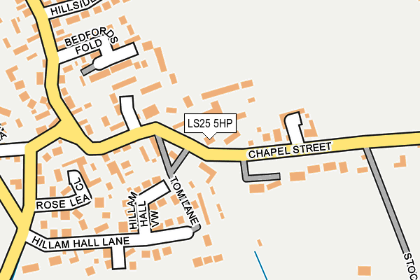 LS25 5HP map - OS OpenMap – Local (Ordnance Survey)