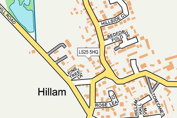 LS25 5HQ map - OS OpenMap – Local (Ordnance Survey)