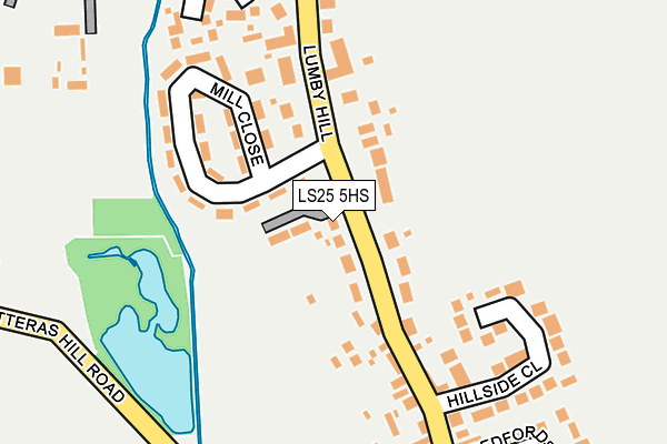 LS25 5HS map - OS OpenMap – Local (Ordnance Survey)