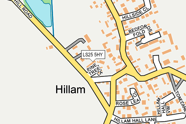 LS25 5HY map - OS OpenMap – Local (Ordnance Survey)