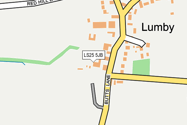 LS25 5JB map - OS OpenMap – Local (Ordnance Survey)