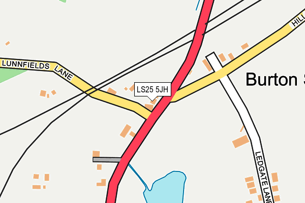 LS25 5JH map - OS OpenMap – Local (Ordnance Survey)