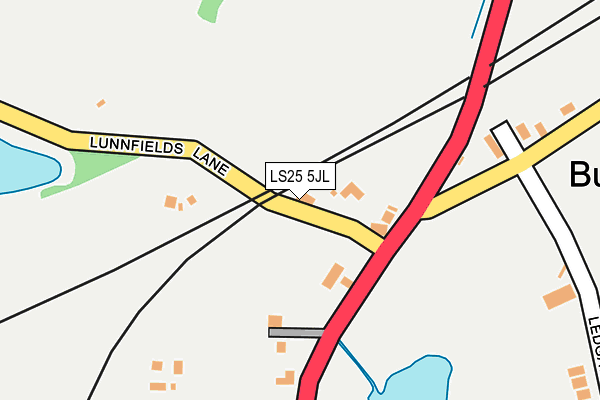 LS25 5JL map - OS OpenMap – Local (Ordnance Survey)