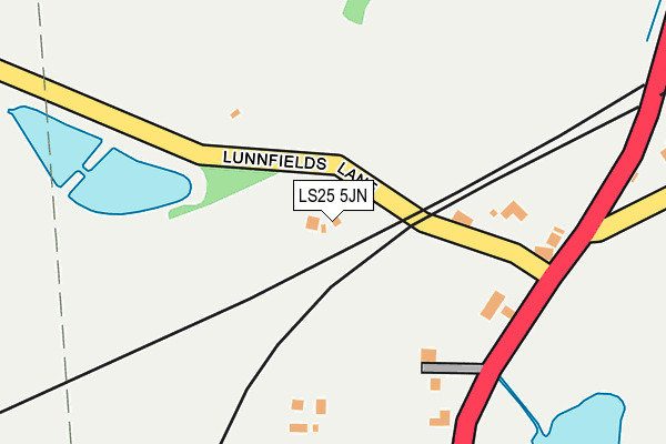 LS25 5JN map - OS OpenMap – Local (Ordnance Survey)