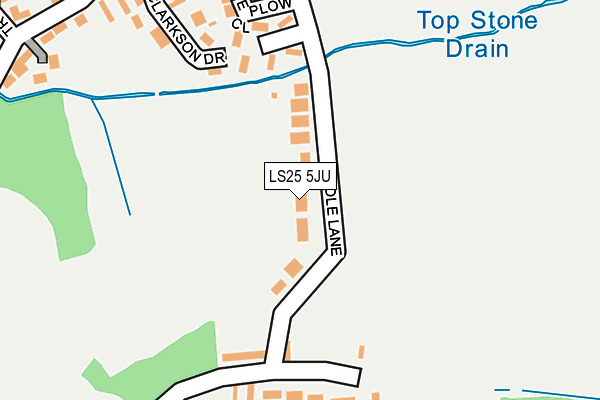 LS25 5JU map - OS OpenMap – Local (Ordnance Survey)