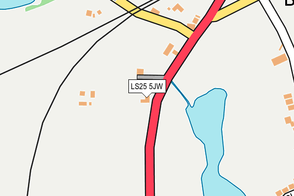 LS25 5JW map - OS OpenMap – Local (Ordnance Survey)