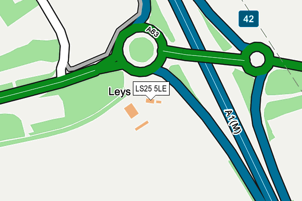 LS25 5LE map - OS OpenMap – Local (Ordnance Survey)
