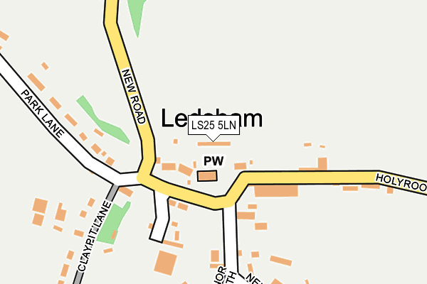 LS25 5LN map - OS OpenMap – Local (Ordnance Survey)