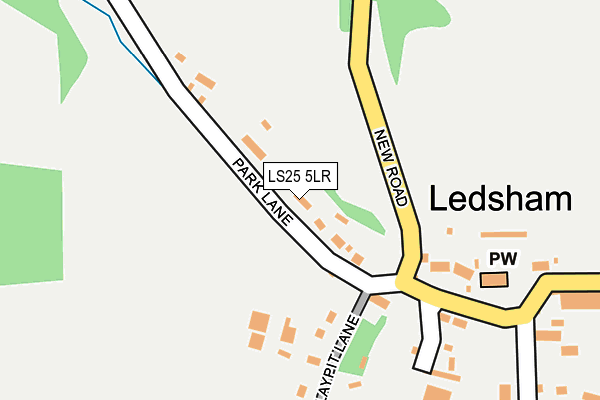 LS25 5LR map - OS OpenMap – Local (Ordnance Survey)