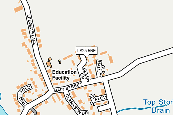 LS25 5NE map - OS OpenMap – Local (Ordnance Survey)
