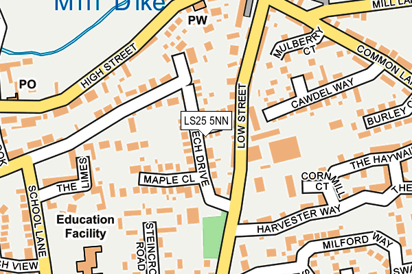 LS25 5NN map - OS OpenMap – Local (Ordnance Survey)