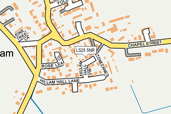 LS25 5NR map - OS OpenMap – Local (Ordnance Survey)