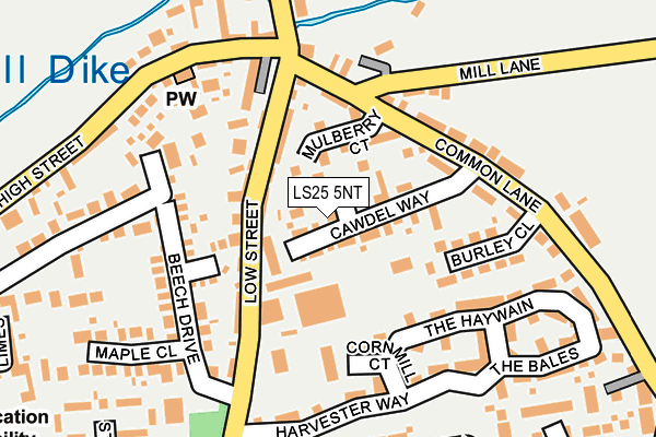 LS25 5NT map - OS OpenMap – Local (Ordnance Survey)