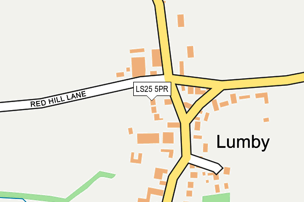 LS25 5PR map - OS OpenMap – Local (Ordnance Survey)