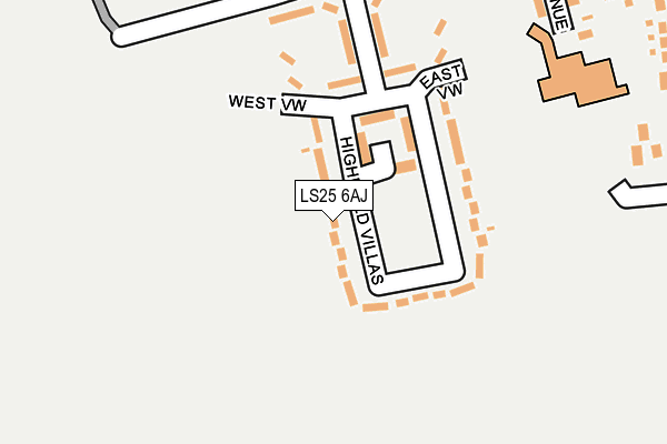 LS25 6AJ map - OS OpenMap – Local (Ordnance Survey)