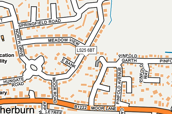 LS25 6BT map - OS OpenMap – Local (Ordnance Survey)