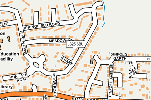LS25 6BU map - OS OpenMap – Local (Ordnance Survey)