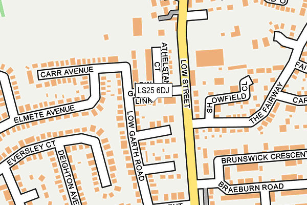 LS25 6DJ map - OS OpenMap – Local (Ordnance Survey)