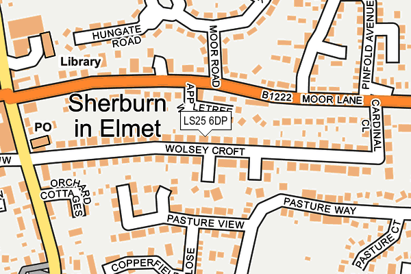 LS25 6DP map - OS OpenMap – Local (Ordnance Survey)