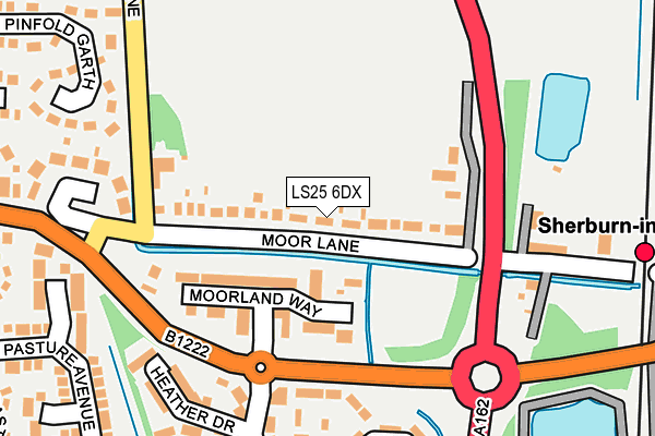 LS25 6DX map - OS OpenMap – Local (Ordnance Survey)